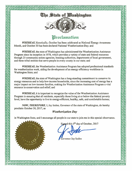 National Weatherization Day: October 30th - Community Action Partnership